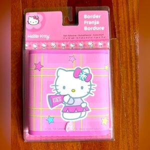New Hello Kitty Wall Border Decor Self Adhesive 5" x 15' Roll Pink Room Decor